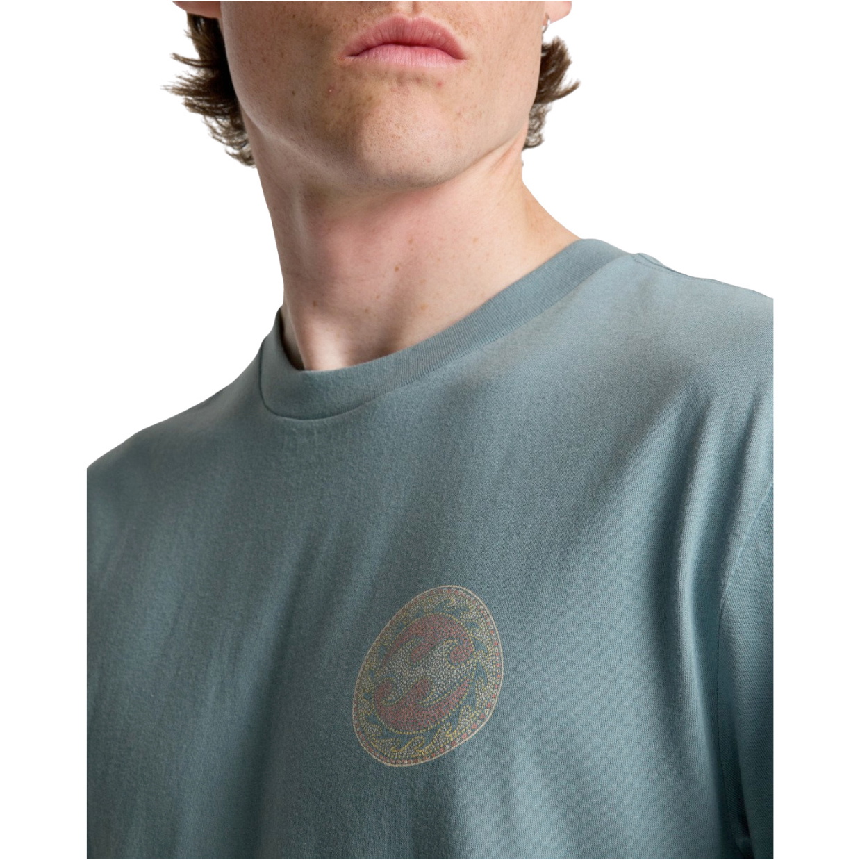 2026 Billabong Mens Crayon Wave T-Shirt EBYZT00525 - Washed Blue